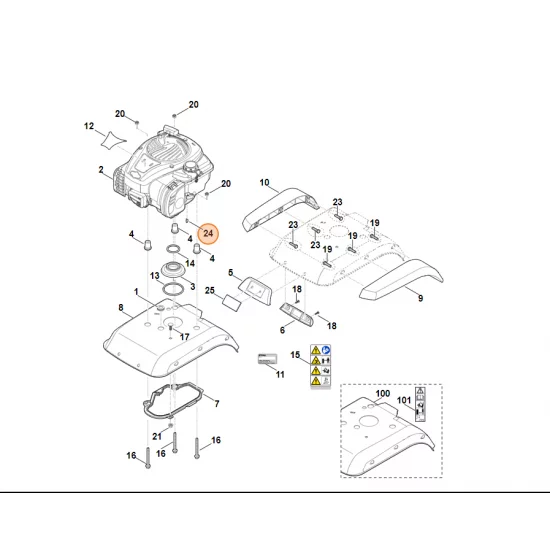 STIHL Glebogryzarka spalinowa MH445.0 Wpust czółenkowy 4x6 9482 435 0810